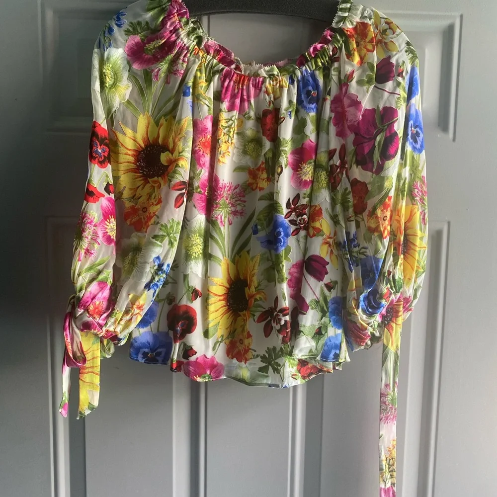 NWT Alice + Olivia Alta Top in Sunday Stroll, XS - Picture 2 of 11